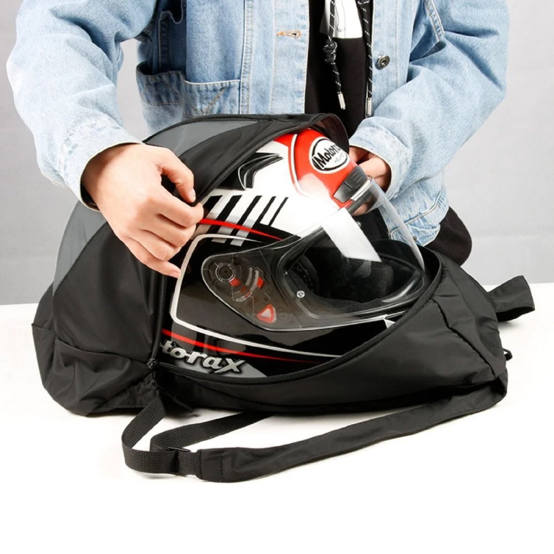 Miniatura 3 de Bolso Mochila Casco De Moto Impermeable